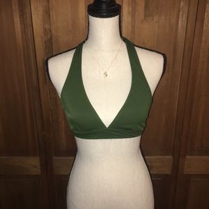 J.Crew Tie Around Green Bathing Suit Top